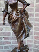 Napoleon 3 style Sculpture of a lady in bronze, France 1880