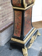 Napoleon III style Boulle Marquetry Inlaid Bombe Long Case grandfather Clock in tortoiseshell,gilded bronzes and ebonised wood, France 1870