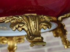 Napoleon III style Centerpiece coupe  in Sevrés porcelain and gilded bronze, France 1900