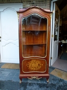 Napoleon III style Display cabinet vitrine  in different wood and gilded bronze , France 1890