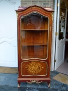 Napoleon III style Display cabinet vitrine  in different wood and gilded bronze , France 1890