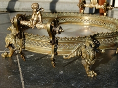 Napoleon III style Display tray in gilded bronze and onyx, France 1880
