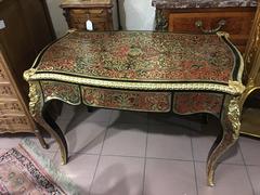 Napoleon III style Lady,s desk in Boulle style in Boulle marquetery with turtelshell, ebonised wood and gilded bronzes, France 1870