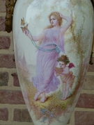 Napoleon III style Sévres porcelain vase with cloisonné and romantic scene, France 1880