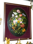 style Painting of flowers in oil on canvas , Belgium 1900