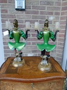 Pair canbelabra in Murano glass, Italy 1930
