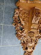 Renaisence style Wall console in carved oak, Belgium 1930