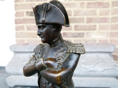 Sculpture of Napoleon in patinated bronze, France 1880