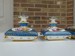 style Sévres set of 4 perfume bottle by Le Tallec in porcelain, France 1920