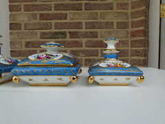 style Sévres set of 4 perfume bottle by Le Tallec in porcelain, France 1920