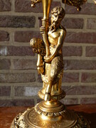 style Table lamp with a faun in gilt bronze, France 1940