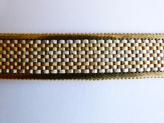 style tricolor 18kt gold bracelet 60.6 gram in gold 18 kt 1970