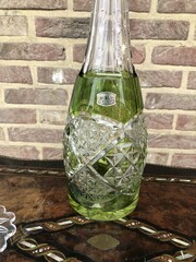 style Val Saint Lambert 6 glasses and carafe model Verrept  in crystal, Belgium 1925