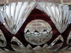 style Val Saint Lambert crystal coupe centerpiece , Liége ,Belgium 1935