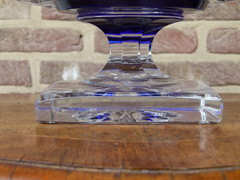 style Val Saint Lambert crystal coupe centerpiece 
