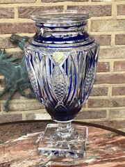 style Val Saint Lambert VSL vase in crystal, Belgium,Liége 1920